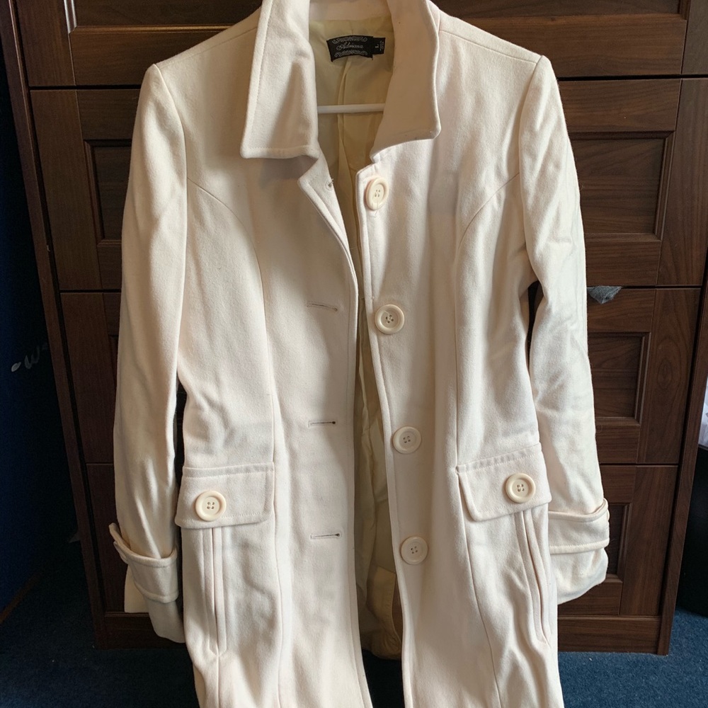 Blush Cream-Colored Pea Coat